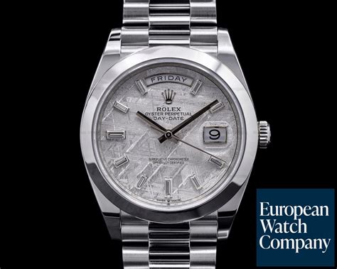 Rolex Day-Date platinum meteorite